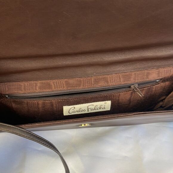 Carlos Falchi Snake And Leather Rect Vintage Bag - Picture 5 of 6